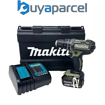 Makita DHP482SFO18v LXT 2 Speed Cordless Combi Drill Olive + 1x3ah Battery +  • £129.99