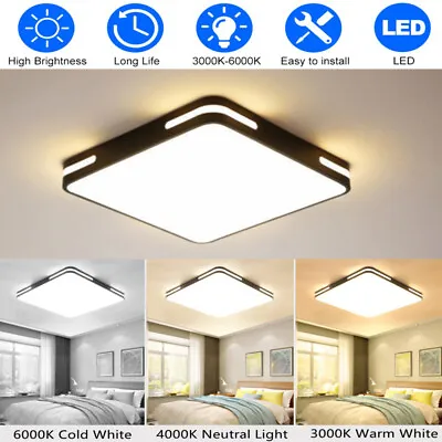 Modern Square LED Ceiling Lights Chandeliers For Bathroom Living Room Bedroom • £19.99