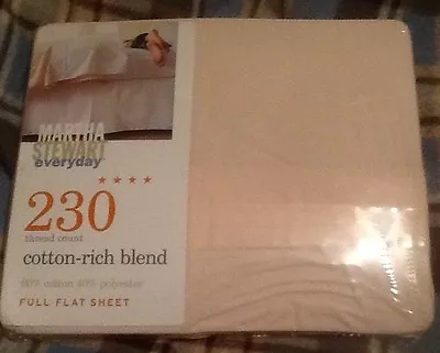 Martha Stewart Everyday 230 Thread Count Full Flat Sheet Shell Color Made In Usa • $19.99