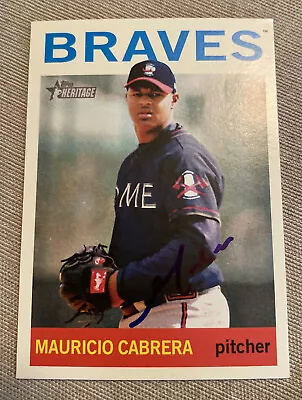2013 Topps Heritage Minors Rome Braves MAURICIO CABRERA #162 Signed Autograph • $3.98
