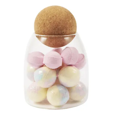 £8.95 • Buy ORNAMI Clear Glass Storage Jar With Cork Ball, Mason Canister With Spherical Lid