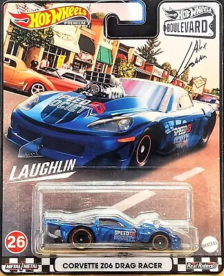 Hot Wheels 2021 Corvette Z06 Drag Racer Blue Hot Wheels Boulevard #26 New • $15