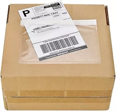 7.5  X 5.5  Clear Adhesive Top Loading Packing List/Shipping Label Envelopes ... • $19.68