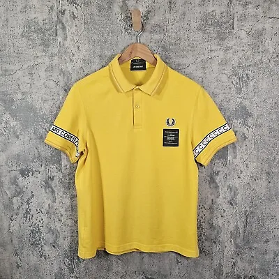 Fred Perry X Art Polo Shirt Yellow 40 Inch Twin Tip Short Sleeve Logo SM5121 • $75.71