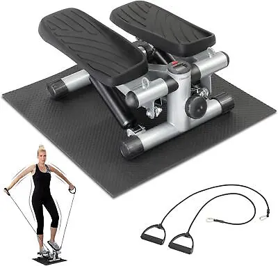 Mini Stepper Step Machine W/Resistance Bands LCD Monitor 330LB Weight Capacity • $49.59