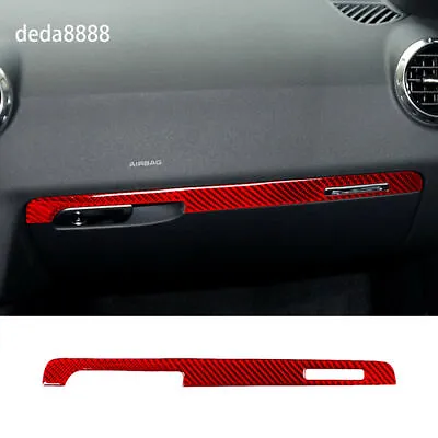 Red Carbon Fiber For Audi TT 8n 8J MK123 2008-2014 Co-pilot Dashboard Panel Trim • $28.07