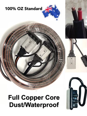 $85.40 • Buy 10m 50Amp Anderson Plug Extension 8B&S Twin Core Cable Water-Dustproof