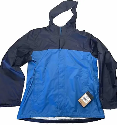 The North Face Men's Venture 2 Windbreaker Rain Jacket Black Blue Size XL New • $89.99