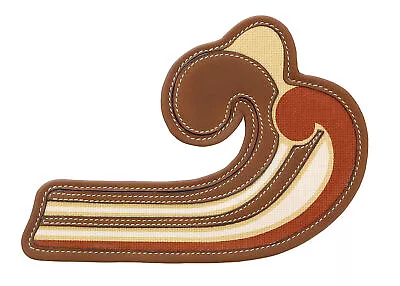 Miu Miu Brown Leather Wave Brooch Pin-One Size • $35