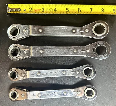 MATCO - BLUE POINT TOOLS  4-Piece  Ratcheting Offset Metric Box Wrench Set  USA • $65