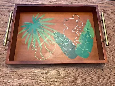 Mickey Mouse Tropical Wood Serving Tray 2021 RARE Disney Parks Home Decor Gifts • $35