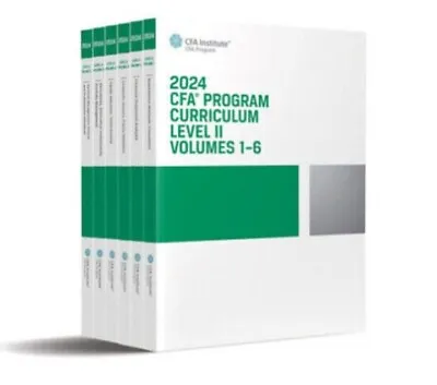 2024 CFA Program Curriculum - Level 2 (Volumes 1 To 6) DIGITAL DOWNLOADS • £29.99