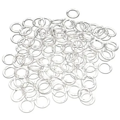  100 Pcs Plastic Curtain Roman Circle Drapes Rings Sturdy Circles • £8.69