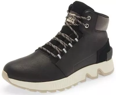 Brand New Sorel Men's Mac Hill Mid Leather Waterproof Black/Ancient Fossil US 9 • $89