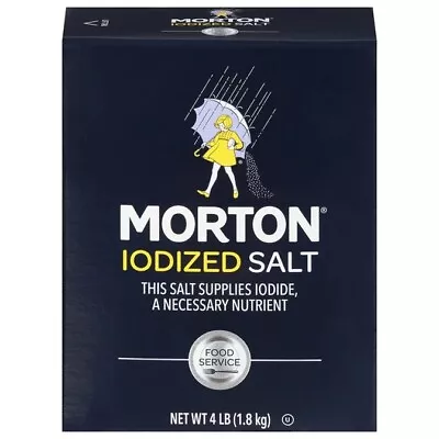 Morton Iodized Table Food Service Restaurant Salt 4 Lb • $11.99