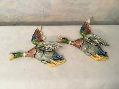 2. Vintage Old Mallard Flying Ducks Birds Wall Hanging • £23.63