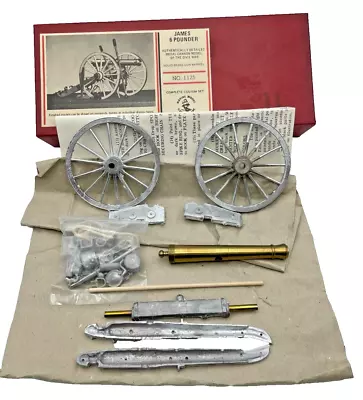 Marine Model Company Civil War James 6 Pounder Metal Cannon Model No. 1125 • $40