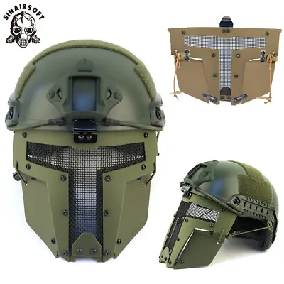 Tactical Airsoft SPT Mesh Full Face Mask For AF Helmet Airsoft Paintball Sparta • $19.99