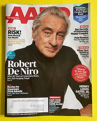 AARP Magazine Feb-March 2024 Robert De Niro Cher Elizabeth Banks Pickleball • $3.99