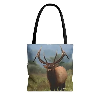 Rocky Mountain Elk Bull Bugle Rut Antlers Shop Carryall Custom Design Tote Bag • $24.16