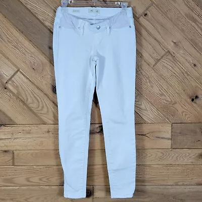 Madewell Womens Stretch Maternity Skinny Pull On Jeans White Size 26 • $24.99