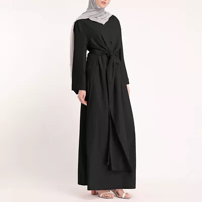 Women Abaya Jilbab Kaftan Long Muslim Dress Dubai Cardigan Robe Maxi Dress UK • £12.75