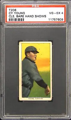 1909-11 T206 Piedmont Cy Young PSA 4 • $3799