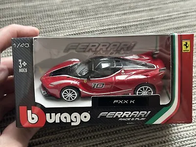 FERRARI FXX-K 1:43 Scale Model Die Cast Toy Car Racing Diecast Miniature Burago • £10