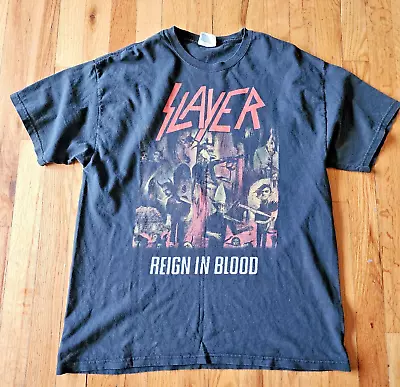 Slayer Reign In Blood Vintage 1986-87' Tour Shirt Double Sided Thrash Size Large • $149