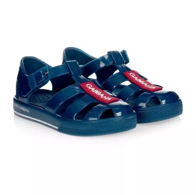 Dolce And Gabbana Blue Logo Jelly Shoes Size 25 • £116.46