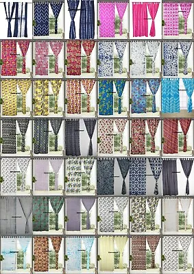 £45.35 • Buy Cotton Curtains Door & Windows Decorative Curtain Indian Handmade Home Decor