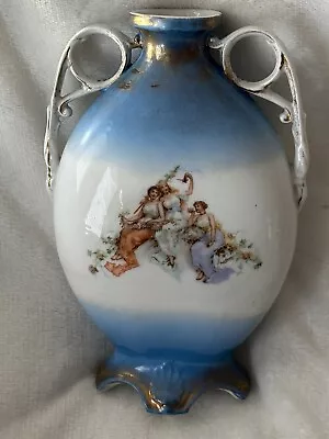 Antique 1891-1918 Victoria Calsbad Porcelain Vase Austria Handpainted Euc • $64.99