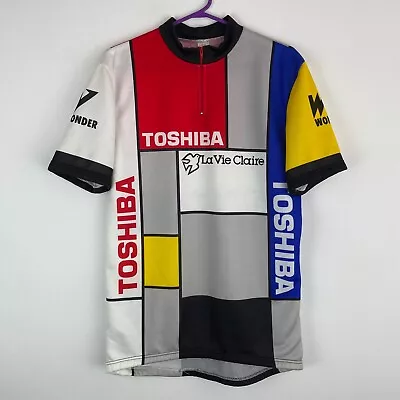 Vintage La Vie Claire–Radar 1985 Cycling Team Jersey Wonder Toshiba Shirt Size 6 • $75