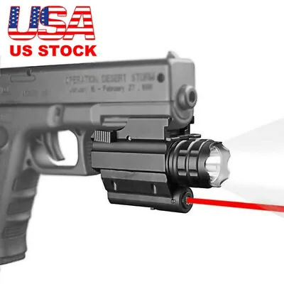 $28.99 • Buy 500Lumen Red Laser Pistol Gun Weapon Light Flashlight Combo Glock 19 Accessories