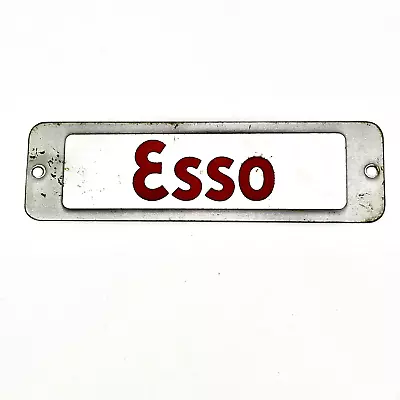 Vintage  Esso  Oil  &  Gas  Station   Metal  Logo  Emblem  Nameplate  Sign • $19.95