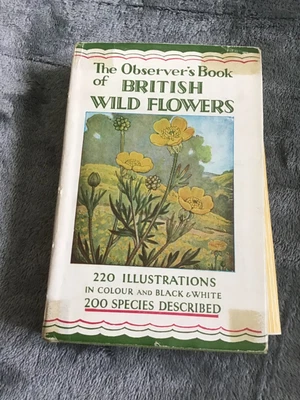 £5 • Buy The Observers Book Of British Wild Flowers With Dust Jacket Early Ed 1949/50