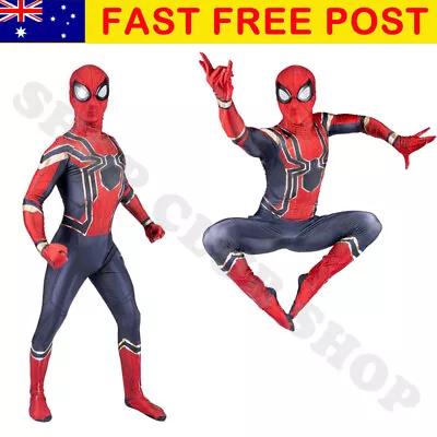 Avengers Infinity War Kids/Adults Iron Spiderman Cosplay Deadpool Costume • $38.50