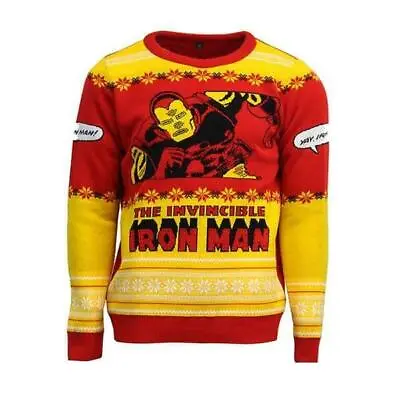 $31.41 • Buy Christmas Jumper Invincible Iron Man - UK XS / US 2XS New Official Numskull