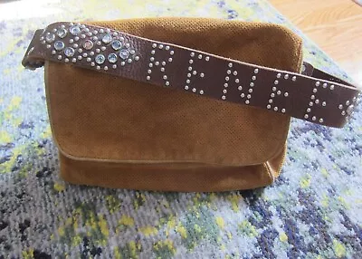 SO RARE Tylie Malibu Bag Classic Flap Large In Camel Custom Name Renee Strap • $46.95