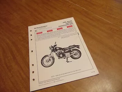 1986 Honda CB450SC Nighthawk 450 Motorcycle Set-Up Instructions Manual Assembly • $7.03