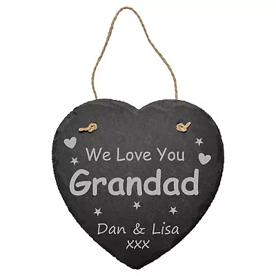 Personalised We Love You Slate Plaque Birthday Gift  Mum Fathers Day Name Gift • £9.95