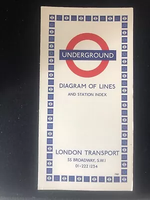 London Underground Tube Map Jul ('68) 1969 (768/1881Z/1000000) • £9.50