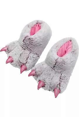 YESBOR Women's Plus Monster Feet House Slippers Halloween Furry Animal Costume • $23