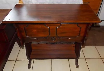 Mid Century Pine Entry Table / Bookshelf Table / Sofa Table  (BST-9) • $399