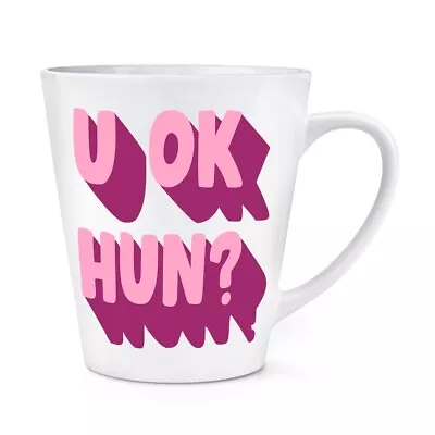 U Ok Hun 12oz Latte Mug Cup Sarcastic Humour Rude Work Employee Boss Lazy • £12.99