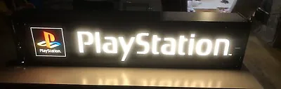 SONY PlayStation Lighted Retail Kiosk Sign 1990’s 3 Foot Long Genuine • $1399.66