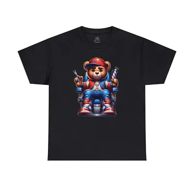 Barber Bear Unisex Heavy Cotton Tee • $25.08