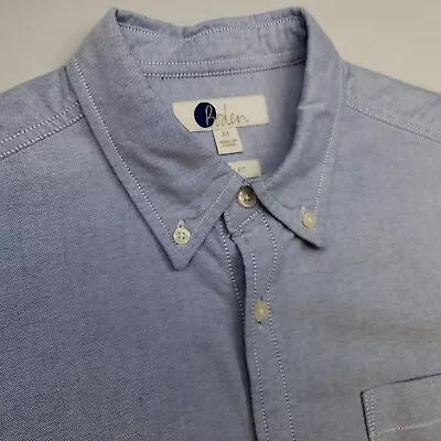 Boden Shirt Oxford MEDIUM Regular Fit Blue Mens Long Sleeve Solid Cotton 100% • £19.95