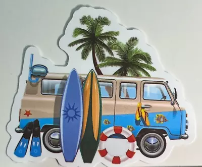 $3.99 • Buy Surfer Beach Day VW Bus Vinyl Sticker Decal ThinkBomb Anything Free Ship & Track