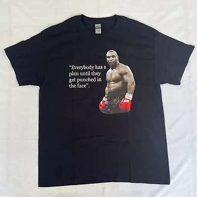 Mike Tyson Boxing Shirt Men's Size L Black Iron Mike Jake Paul Champ 2337 • $22.49